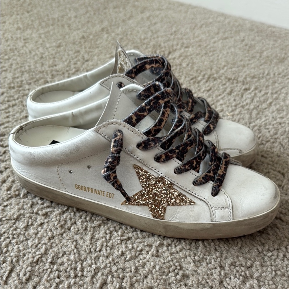 Golden Goose White and Gold Women's Sneakers